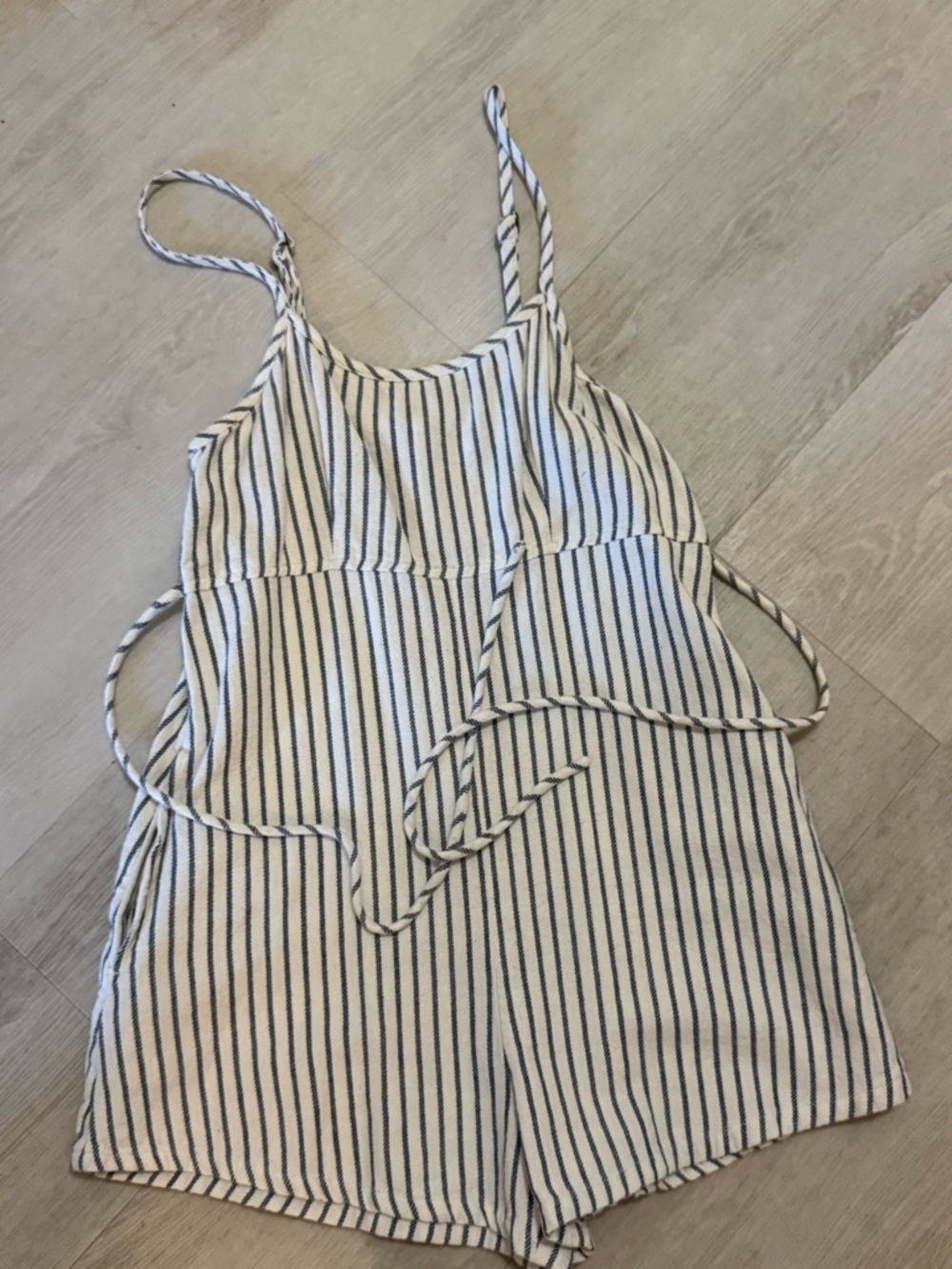 Billabong Cream and Navy Striped Romper